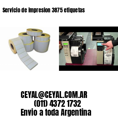 Servicio de impresion 3875 etiquetas