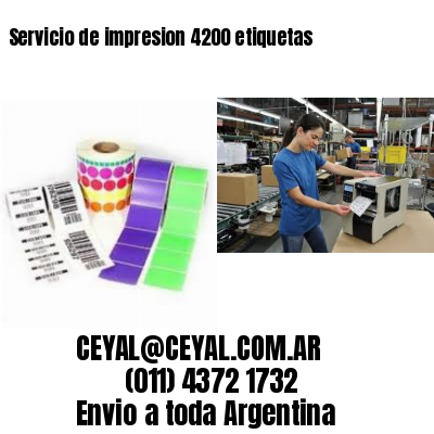 Servicio de impresion 4200 etiquetas