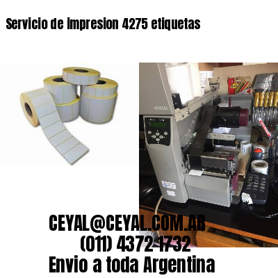 Servicio de impresion 4275 etiquetas