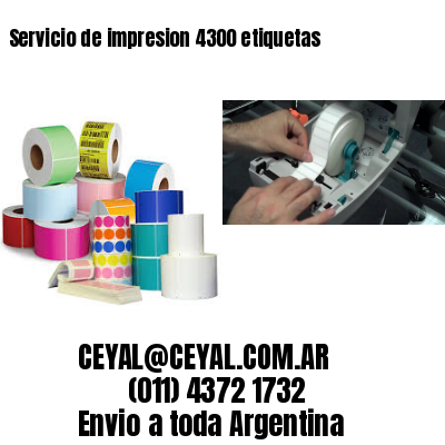 Servicio de impresion 4300 etiquetas