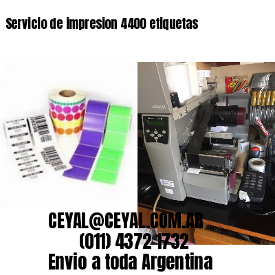 Servicio de impresion 4400 etiquetas