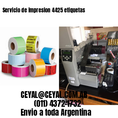 Servicio de impresion 4425 etiquetas