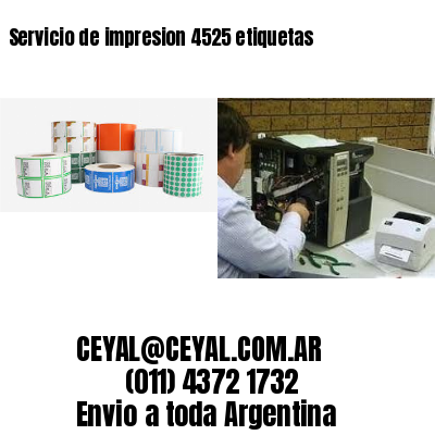 Servicio de impresion 4525 etiquetas