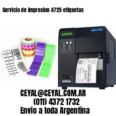 Servicio de impresion 4725 etiquetas