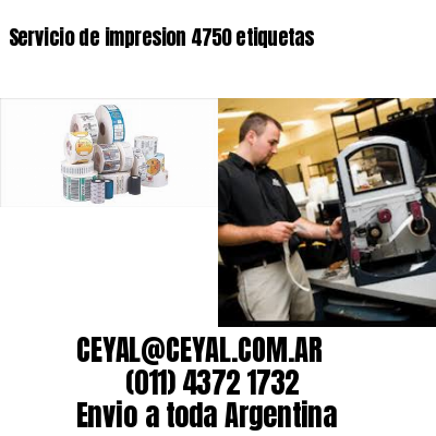 Servicio de impresion 4750 etiquetas