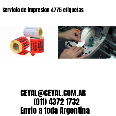 Servicio de impresion 4775 etiquetas