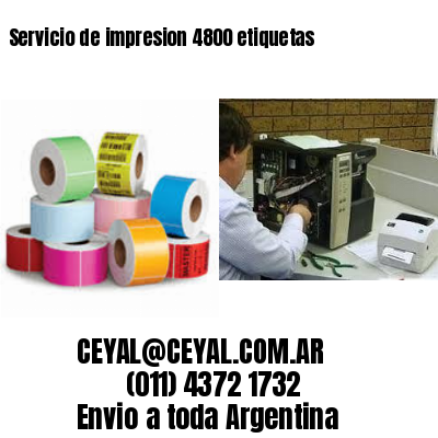 Servicio de impresion 4800 etiquetas