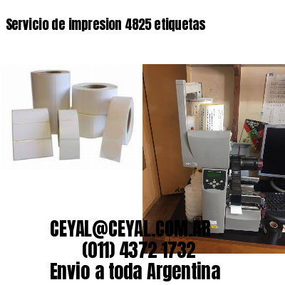 Servicio de impresion 4825 etiquetas
