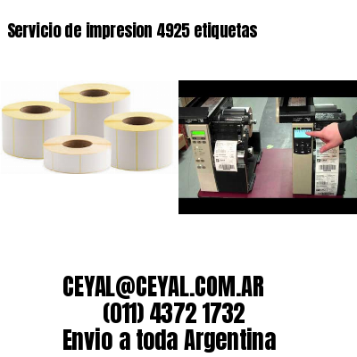 Servicio de impresion 4925 etiquetas