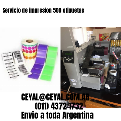 Servicio de impresion 500 etiquetas