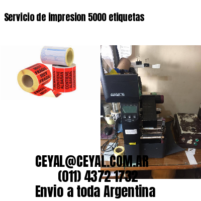 Servicio de impresion 5000 etiquetas