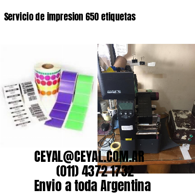 Servicio de impresion 650 etiquetas
