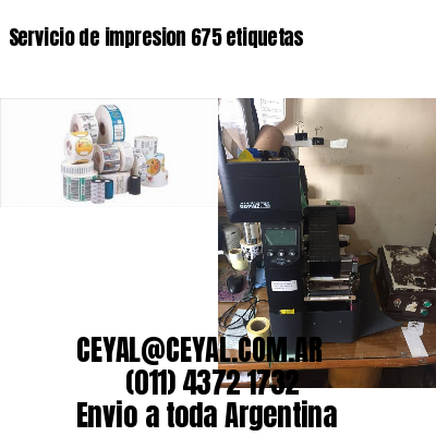 Servicio de impresion 675 etiquetas