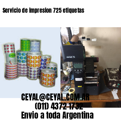 Servicio de impresion 725 etiquetas