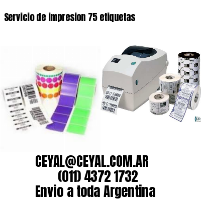 Servicio de impresion 75 etiquetas