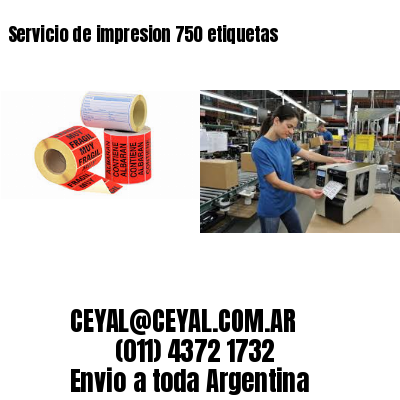 Servicio de impresion 750 etiquetas