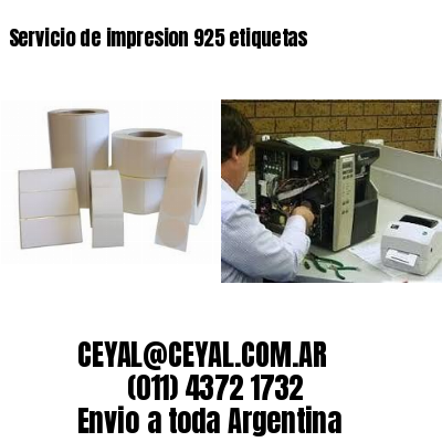 Servicio de impresion 925 etiquetas