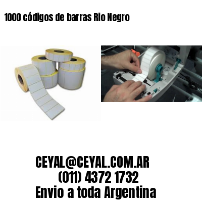 1000 códigos de barras Rio Negro