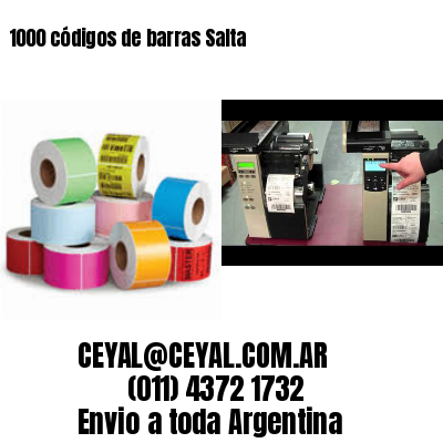 1000 códigos de barras Salta