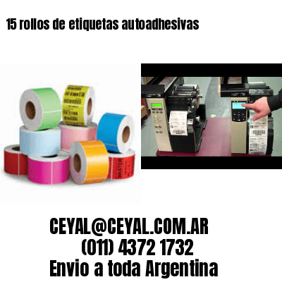 15 rollos de etiquetas autoadhesivas