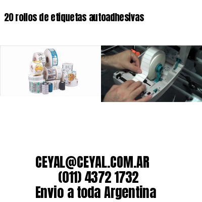 20 rollos de etiquetas autoadhesivas