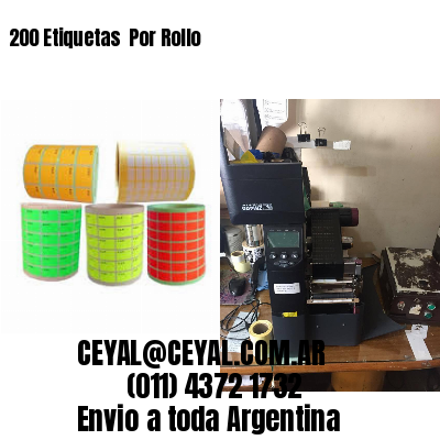 200 Etiquetas  Por Rollo