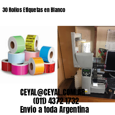 30 Rollos Etiquetas en Blanco