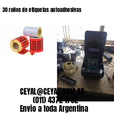 30 rollos de etiquetas autoadhesivas