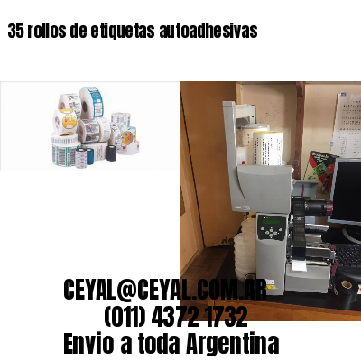 35 rollos de etiquetas autoadhesivas