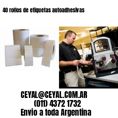 40 rollos de etiquetas autoadhesivas