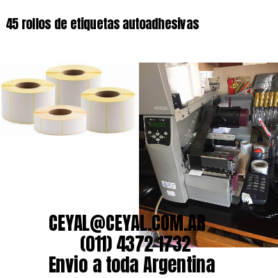 45 rollos de etiquetas autoadhesivas