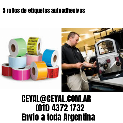 5 rollos de etiquetas autoadhesivas