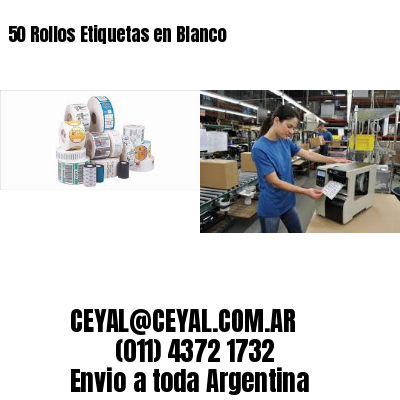 50 Rollos Etiquetas en Blanco