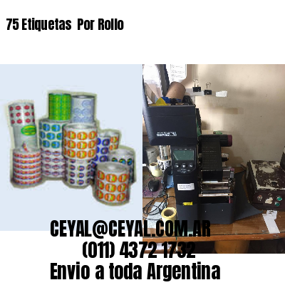 75 Etiquetas  Por Rollo