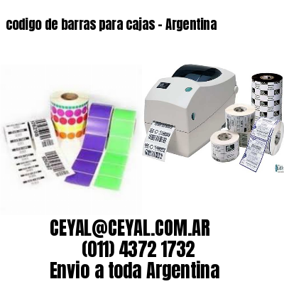 codigo de barras para cajas – Argentina
