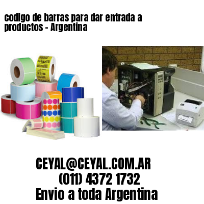 codigo de barras para dar entrada a productos – Argentina