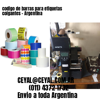 codigo de barras para etiquetas colgantes – Argentina