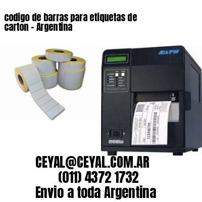 codigo de barras para etiquetas de carton – Argentina