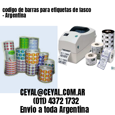 codigo de barras para etiquetas de fasco – Argentina