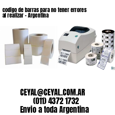 codigo de barras para no tener errores al realizar – Argentina