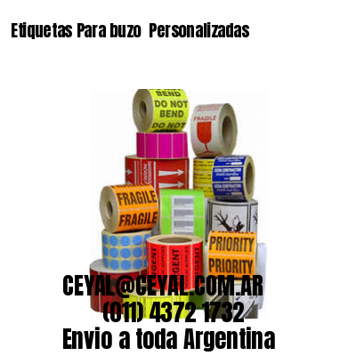 Etiquetas Para buzo  Personalizadas