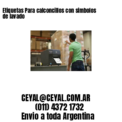 Etiquetas Para calconcillos con simbolos de lavado