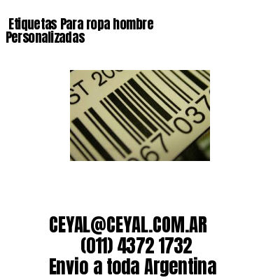 Etiquetas Para ropa hombre  Personalizadas