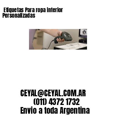Etiquetas Para ropa interior  Personalizadas
