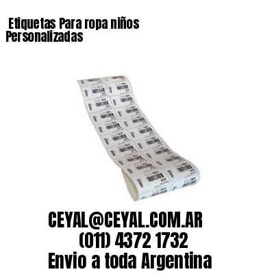 Etiquetas Para ropa niños  Personalizadas