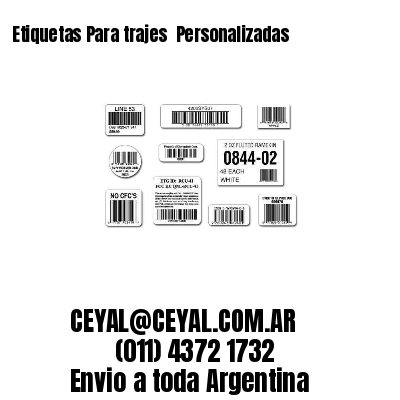 Etiquetas Para trajes  Personalizadas