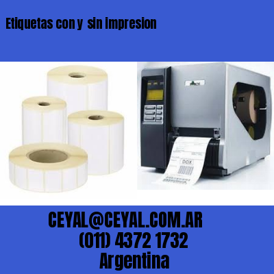 Etiquetas con y sin impresion