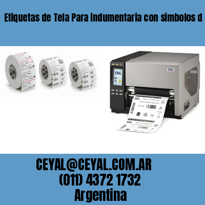 Etiquetas de Tela Para indumentaria con simbolos d