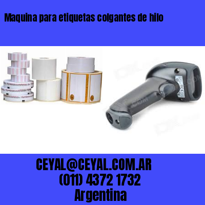 Maquina para etiquetas colgantes de hilo