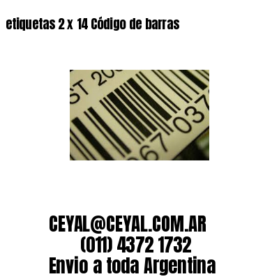 etiquetas 2 x 14 Código de barras